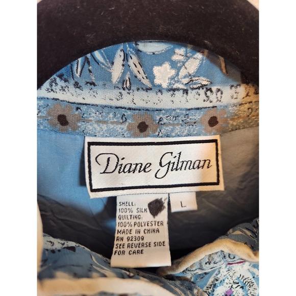 Diane Gilman Women's Multicolor Paisley Long Sleeve Button Front Jacket Size L - Picture 3 of 5